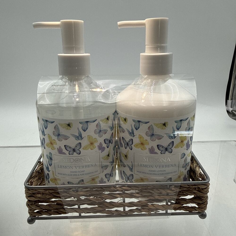 Sedona Botanica Lemon Verbena Liquid Hand Soap & Hand Lotion Set 16.9 Fl Oz Ea